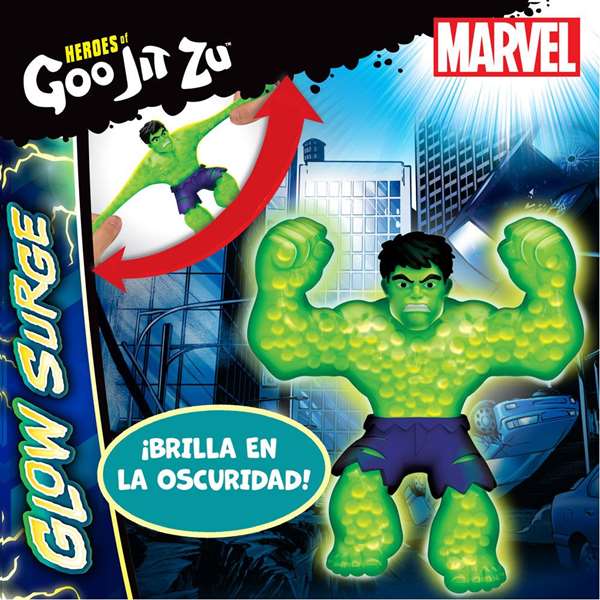 Marvel Figura Estirable Glow Surge Hulk 13 cm Brilla en la Oscuridad