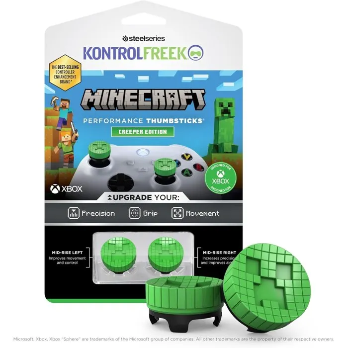 Steelseries KontrolFreek Edición Creeper - Paquete de 2 Joysticks para Xbox Series y Xbox One, Verde Steelseries KontrolFreek Edición Creeper - Paquete de 2 Joysticks para Xbox Series y Xbox One, Verde