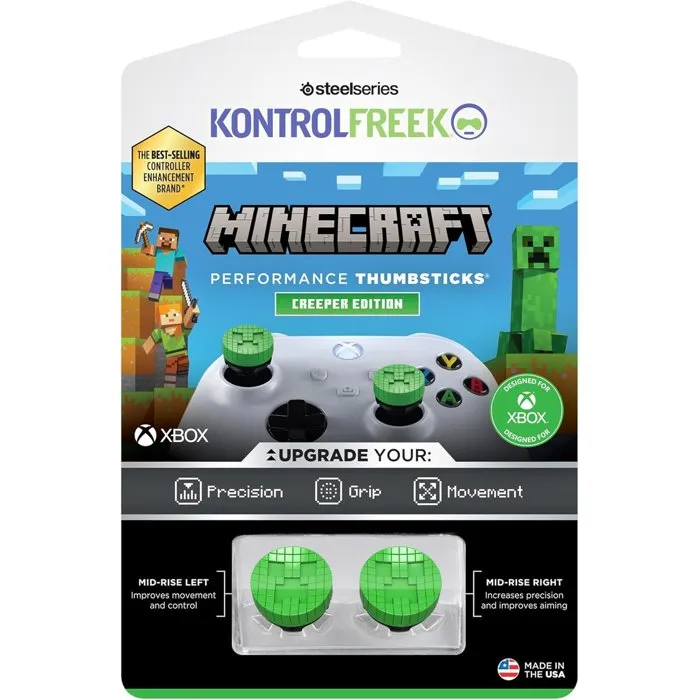 Steelseries KontrolFreek Edición Creeper - Paquete de 2 Joysticks para Xbox Series y Xbox One, Verde Steelseries KontrolFreek Edición Creeper - Paquete de 2 Joysticks para Xbox Series y Xbox One, Verde