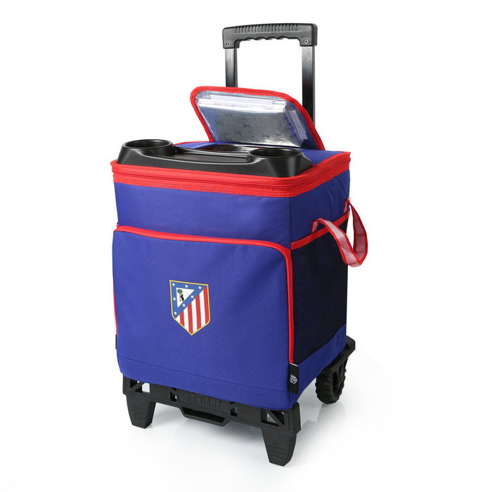 ATLÉTICO DE MADRID Bolsa Porta Alimentos para Carrito con Ruedas, Poliéster 600D, Tamaño 34x27.9x35.1cm