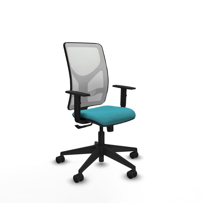 PIQUERAS Y CRESPO Silla de oficina Motilla con mecanismo Sincro, Turquesa y Blanco PIQUERAS Y CRESPO Silla de oficina Motilla con mecanismo Sincro, Turquesa y Blanco