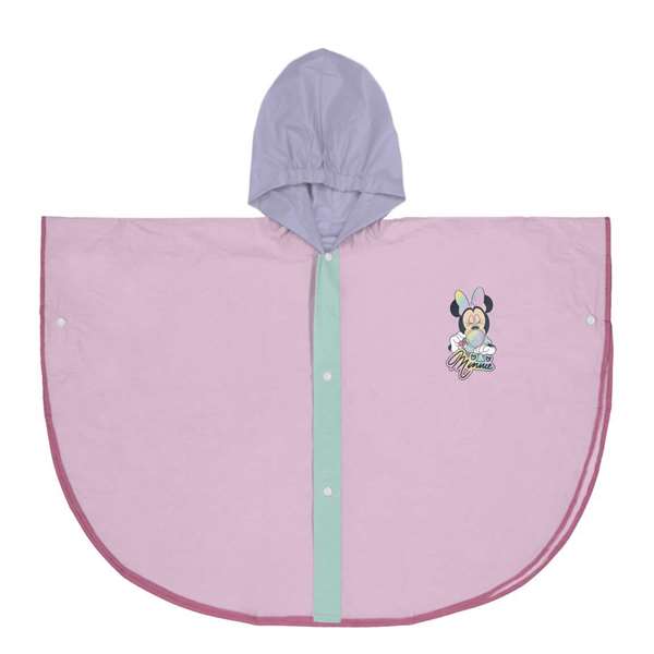 Poncho Impermeable con Capucha Minnie Mouse Lila
