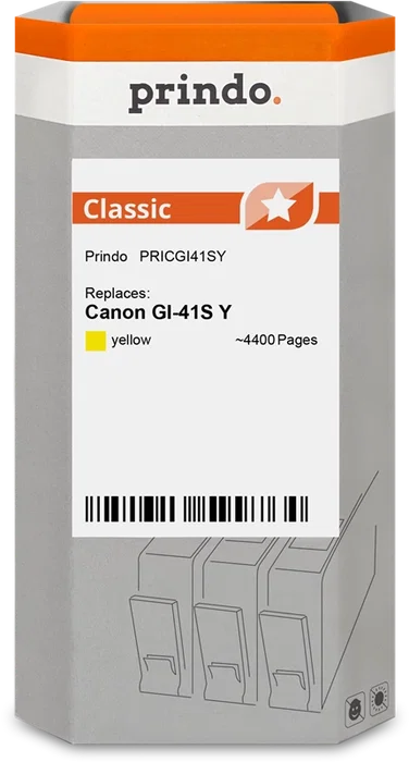Prindo Classic Cartucho de tinta amarillo compatible con Canon GI-41S Y (5876C001) Prindo Classic Cartucho de tinta amarillo compatible con Canon GI-41S Y (5876C001)