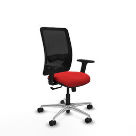 PIQUERAS Y CRESPO Silla de oficina Zulema con mecanismo Sincro, Rojo y Negro