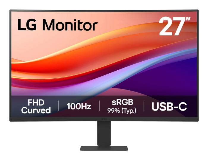 LG 27U421A-B Monitor 27" Full HD (1920x1080) Curvo VA 1500R, 100Hz, 5ms, HDMI 2.0, HDR10, VESA, Negro