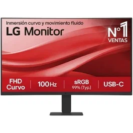 LG Monitor Curvo 27U421A-B 27" Full HD 1920x1080 VA 100 Hz 5ms USB-C Power Delivery 15W Flicker Safe Black Stabilizer