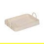 S/2 Bandeja Blanco Fibra Natural 45 X 34 X 13 cm