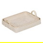 S/2 Bandeja Blanco Fibra Natural 45 X 34 X 13 cm