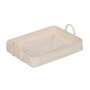 S/2 Bandeja Blanco Fibra Natural 45 X 34 X 13 cm