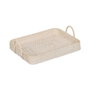 S/2 Bandeja Blanco Fibra Natural 45 X 34 X 13 cm