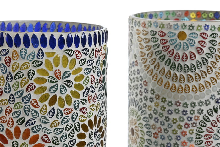 DKD Home Decor Lámpara de Sobremesa de Cristal Mandala Multicolor DKD Home Decor Lámpara de Sobremesa de Cristal Mandala Multicolor