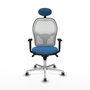 PIQUERAS Y CRESPO Silla de oficina Jorquera Azul y Blanco