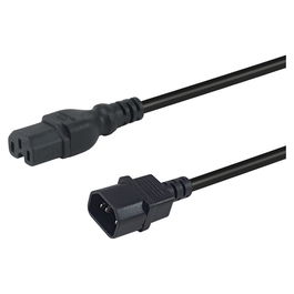 EQUIP 112171 Cable de Corriente C14 a C15, 3m, Negro