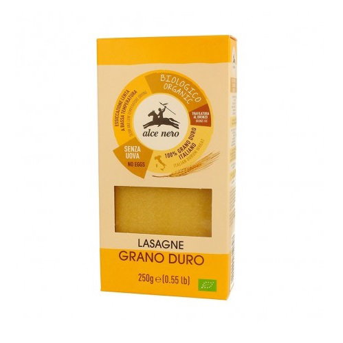 ALCE NERO Lasaña de Trigo Duro BIO 250gr ALCE NERO Lasaña de Trigo Duro BIO 250gr