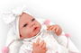 Berjuan Muñeca Reborn Traje Blanco Punto Estampado Mecanismo Real Almohada Lactancia 18301-24 50 cm