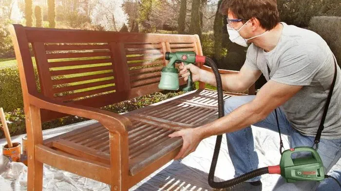 Bosch Pistola de Pintura PFS 5000 E - 1200 W - Caudal 500 ml/min - Pulverizador de Pintura para Interiores y Exteriores