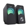 Trust Altavoces Arys 2.0 con Iluminación RGB LED, 12W Máximo (6W RMS), Plug & Play USB, para PC y Portátil, Color Negro, Modelo 23120