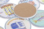 DKD Home Decor Posavasos de Dolomita Sardina Multicolor