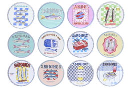DKD Home Decor Posavasos de Dolomita Sardina Multicolor