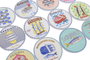 DKD Home Decor Posavasos de Dolomita Sardina Multicolor