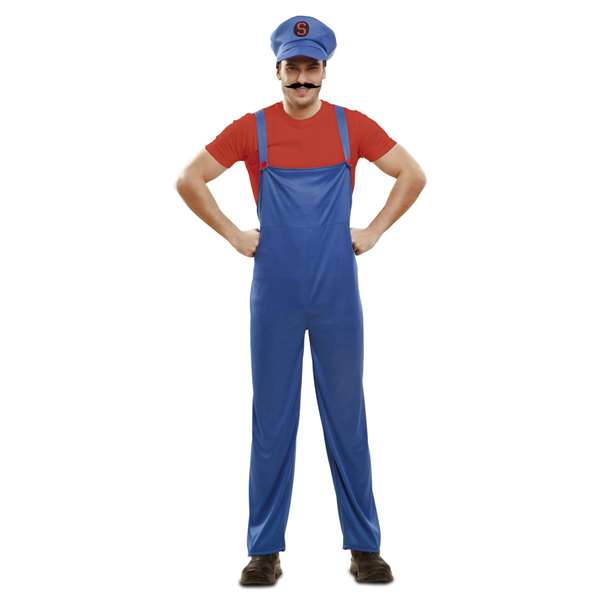 My Other Me Disfraz Red Super Plumber con Gorra, Camiseta y Pantalón Talla XL My Other Me Disfraz Red Super Plumber con Gorra, Camiseta y Pantalón Talla XL
