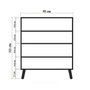 Hanah Home Armario Multiusos Multilux Daisy Blanco y Azul Oscuro 95x111x36cm