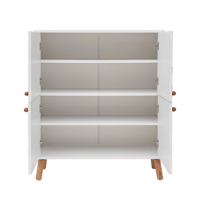 Hanah Home Armario Multiusos Multilux Daisy Blanco y Azul Oscuro 95x111x36cm Hanah Home Armario Multiusos Multilux Daisy Blanco y Azul Oscuro 95x111x36cm