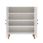 Hanah Home Armario Multiusos Multilux Daisy Blanco y Azul Oscuro 95x111x36cm