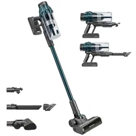 Hkoenig UPX32 Aspiradora Vertical Inalámbrica 2 en 1, 30000 Pa de Succión, 50 Min Autonomía, 0.8 L Depósito Azul