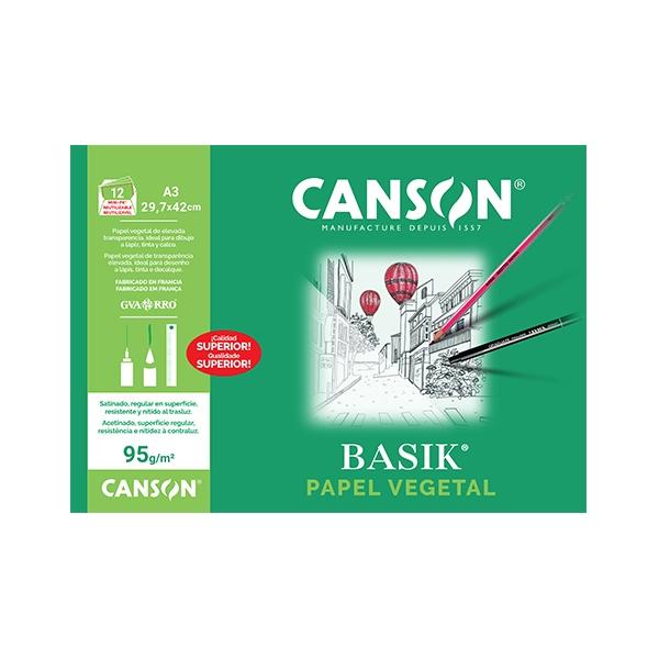 Canson Minipack de Papel Vegetal 90g Tamaño A3 de 12 Hojas Canson Minipack de Papel Vegetal 90g Tamaño A3 de 12 Hojas