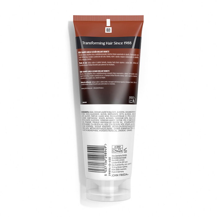 John Frieda Vibrancy Brunette Champú Realzador de Brillo (Reacondicionado)