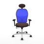 PIQUERAS Y CRESPO Silla de oficina Jorquera Sincro/Traslack Marrón y Azul