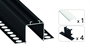 GreenIce Perfil Aluminio KIMERA-ODIS Anodizado Negro con Difusor Opal y Tapones 2,02M