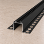 GreenIce Perfil Aluminio KIMERA-ODIS Anodizado Negro con Difusor Opal y Tapones 2,02M