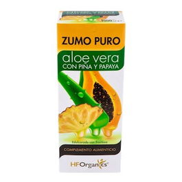 HF NATURAL CARE Zumo Puro Aloe Vera Piña y Papaya 1 Litro - Ayuda Digestiva y Depurativa