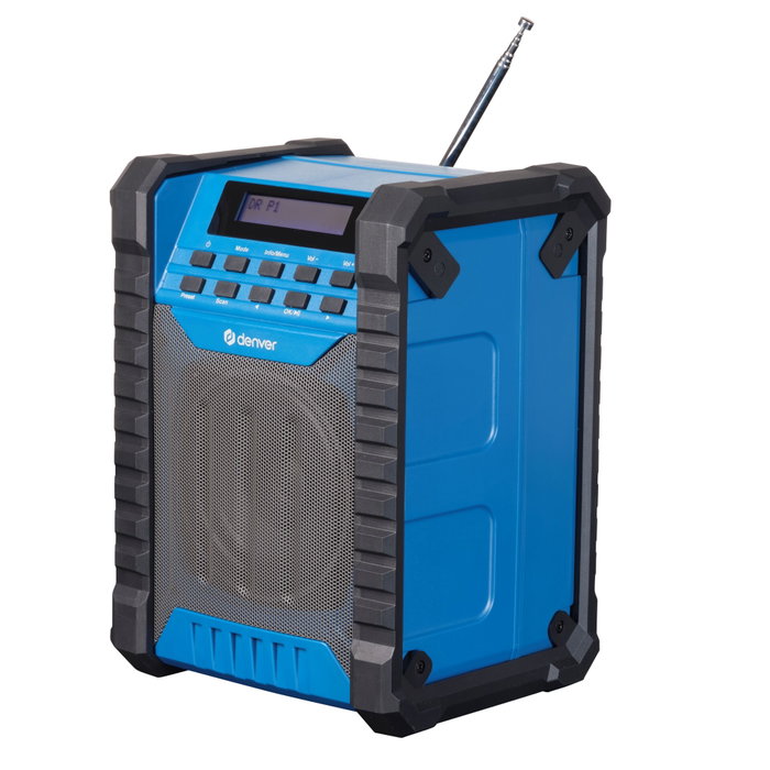 Denver WRD-60 Radio de Obra DAB+/FM con Bluetooth y Resistencia IP54