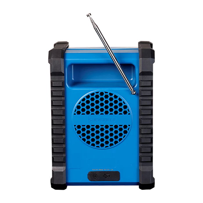 Denver WRD-60 Radio DAB+/FM/BT Portátil, 10W, IP54, Batería 2000 mAh, Negro/Azul