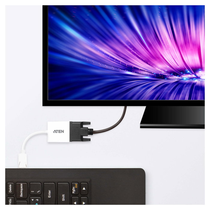 ATEN VC965 Adaptador DisplayPort Macho a DVI-I Hembra Blanco ATEN VC965 Adaptador DisplayPort Macho a DVI-I Hembra Blanco
