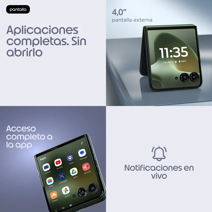 Motorola razr 70 Plus 12 GB RAM 512 GB Verde oscuro