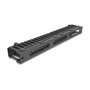 DeLOCK Panel de gestión de cables 19 pulgadas con 3 aberturas 1U negro
