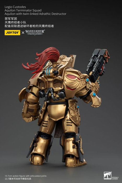 Warhammer The Horus Heresy Figura 1/18 Legio Custodes Aquilon Terminator Squad Aquilon with twin-linked Adrathic Destructor 14 cm