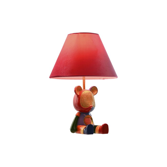DKD Home Decor Lámpara de Sobremesa Pop Art Multicolor en Resina y Terciopelo DKD Home Decor Lámpara de Sobremesa Pop Art Multicolor en Resina y Terciopelo