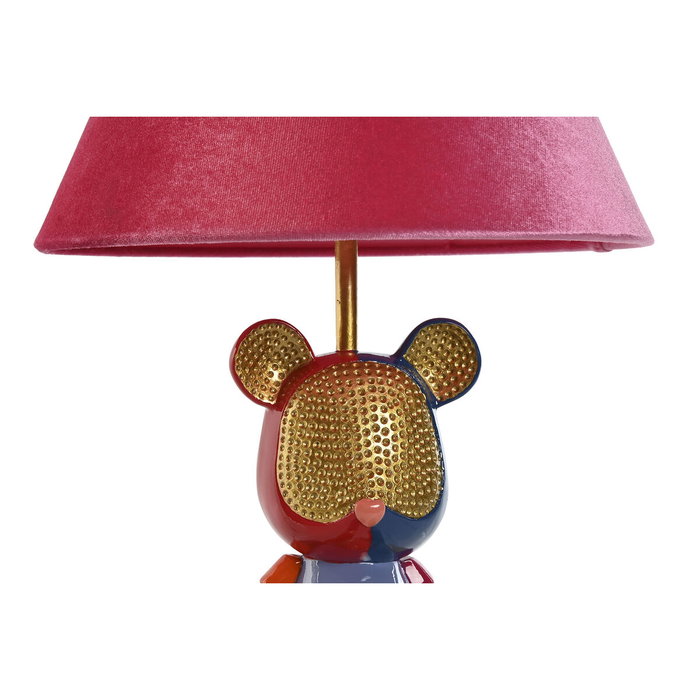 DKD Home Decor Lámpara de Sobremesa Pop Art Multicolor en Resina y Terciopelo DKD Home Decor Lámpara de Sobremesa Pop Art Multicolor en Resina y Terciopelo