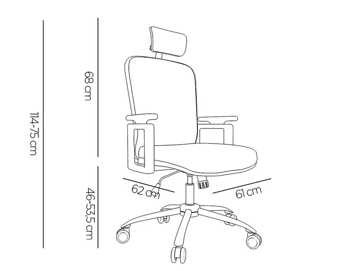 Q-connect Silla de Dirección Ergonómica con Respaldo Alto y Reposacabezas Ajustable, Base Metálica, Color Negro Q-connect Silla de Dirección Ergonómica con Respaldo Alto y Reposacabezas Ajustable, Base Metálica, Color Negro