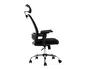 Q-connect Silla de Dirección Ergonómica con Respaldo Alto y Reposacabezas Ajustable, Base Metálica, Color Negro
