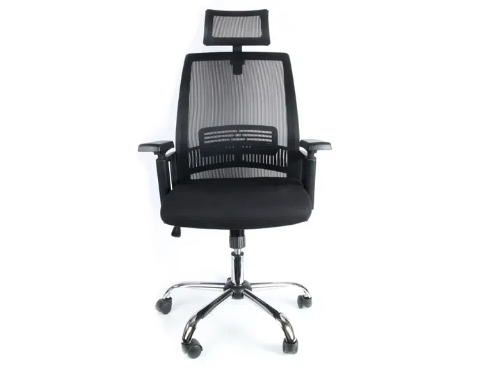 Q-connect Silla de Dirección Ergonómica con Respaldo Alto y Reposacabezas Ajustable, Base Metálica, Color Negro Q-connect Silla de Dirección Ergonómica con Respaldo Alto y Reposacabezas Ajustable, Base Metálica, Color Negro