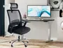 Q-connect Silla de Dirección Ergonómica con Respaldo Alto y Reposacabezas Ajustable, Base Metálica, Color Negro