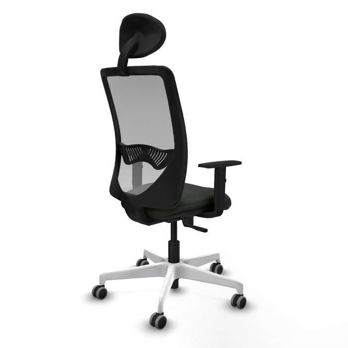 PIQUERAS Y CRESPO Silla de oficina Zulema con mecanismo Sincro, Tela Negra y Malla Gris