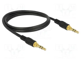 DeLOCK 85547 Cable de audio estéreo 3,5 mm macho a macho 1 m negro