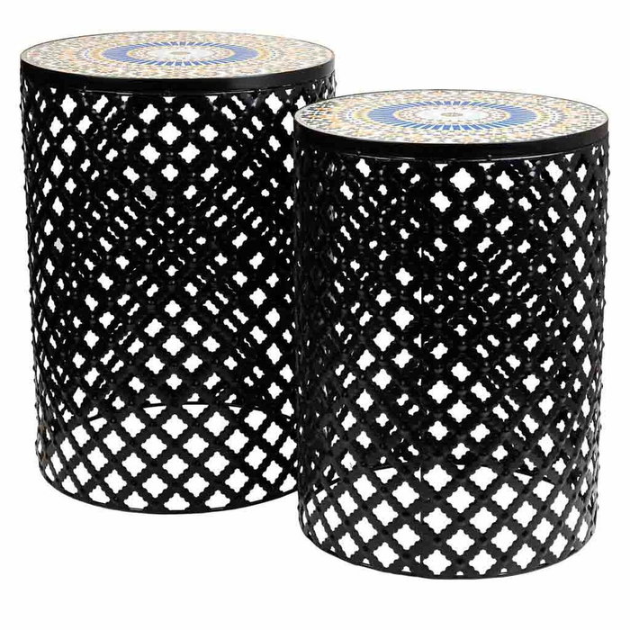 Soporte para Maceta Alexandra House Living Negro Hierro Azulejo 38 x 50 x 38 cm 2 Piezas Soporte para Maceta Alexandra House Living Negro Hierro Azulejo 38 x 50 x 38 cm 2 Piezas